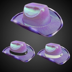 Purple Iridescent Light Up Cowboy Hat