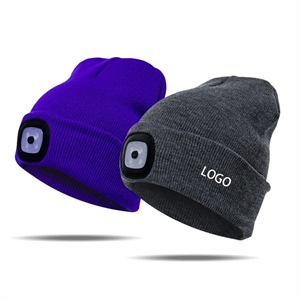 USB Rechargeable LED Light-up Beanie Cap