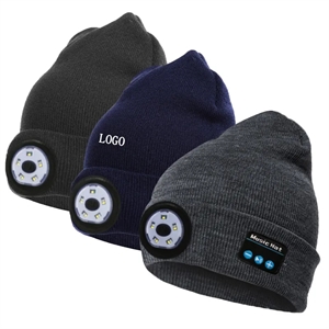 Bluetooth Headlamp Cap with Warning Light