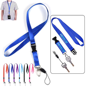 Custom Logo Hook Strap Quick Release safety Neck Lanyard for ID Badge