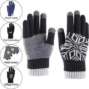 Cold Resistance Adult Male Gloves W/ 3 Finger Touch