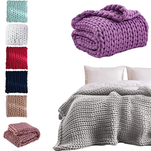 Chunky Knit Throw Blanket