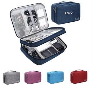 Double Layers Electronics Travel Organizer