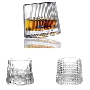 5 oz Crystal Rotating Whisky Glasses