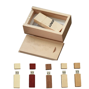 Rectangle Wood USB Flash Drive Gift Box