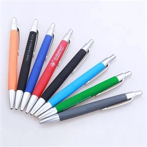 Rubber Coated Click Ballpoint Pen