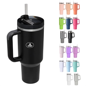 40 oz Tumbler With Handle and Straw Lid Insulated