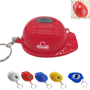 Plastic Helmet Shaped LED Light Bottle Opener Keychain