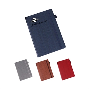 Custom Logo Notebook / Journal: Woodgrain Designed Cover