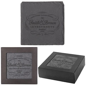 Square Slate Coaster Set