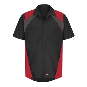 Red Kap Tri-Color Short Sleeve Shop Shirt