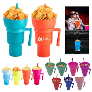 32oz Snack Bowl Stadium Tumbler with Straw