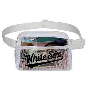 Cross body Clear PVC 2 zipper LULU belt bag