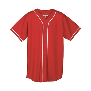 Wicking Mesh Braided Trim Baseball Jersey