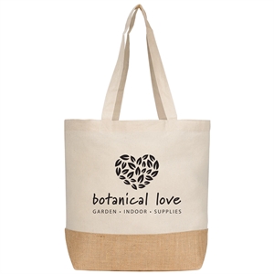 Rio™ Shopper Tote Bag 5 oz. Recycled Cotton Blend with Jute