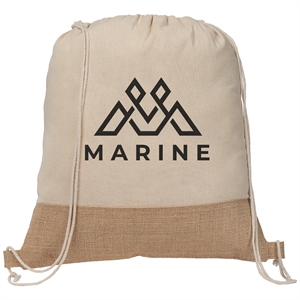 Rio™ Drawstring Bag 5 oz. Recycled Cotton Blend w/ Jute