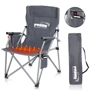 USB Heated Portable Folding Camping Lawn Chairs with Armrest