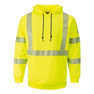 Bulwark Hi-Visibility Pullover Hooded Fleece Sweatshirt -...