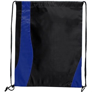 Two Tone Wavy Drawstring Tote Bags