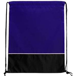 Custom Logo Two Tone Classic Drawstring Tote Bags