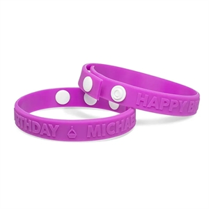 Embossed Silicone Adjustable Wristbands