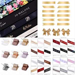 Personalized Logo Polyester Wedding Birthday Satin Ribbon