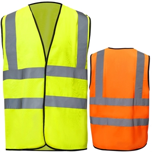 Premium Knitted Hi Vis Class 2 Safety Loop & Hook Vest