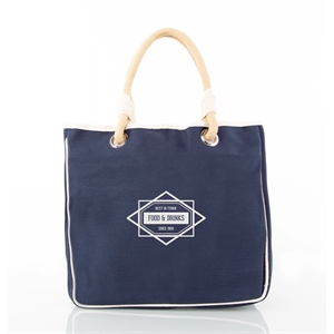 Rope Tote Solid Navy