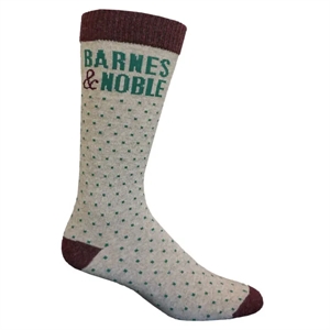 USA Made Flat Knit Wool Crew Dress Sock w/ All Over Design