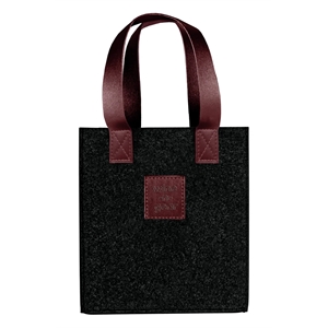 Custom Logo 4-Bottle Felt Wine Tote