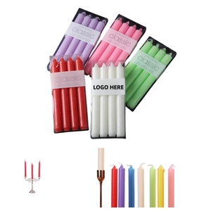 Custom Unscented Smokeless Taper Candle