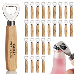 Stainless Steel Wine Bottle Opener with Wooden Handle
