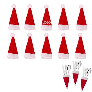 Christmas Santa Hats Silverware Holders