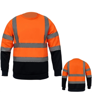 Hi-Vis Class 3 Reflective Tape Safety Workwear Sweatshirt