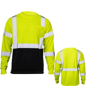 Class 3 Breathable Hi Vis Reflective Safety T-Shirt w Pocket