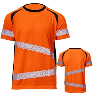 High Vis Class 3 Segmented Tape Safety T-Shirt With Pockets