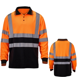 Hi Viz Class 3 Color Block Reflective Safety Polo Shirt