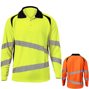 Hi-Viz Class 3 Segmented Breathable Safety Workwear Polo