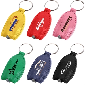 PU Leather LED Flashlight Keychain