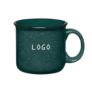 16 Oz. Ceramic Speckled Camping Campfire Coffee Mugs