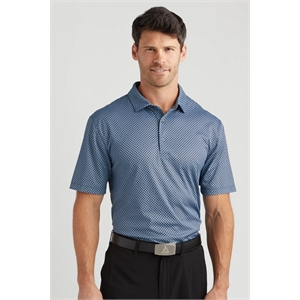 Cromwell Geo Print Recycled Polyester Spandex Polo