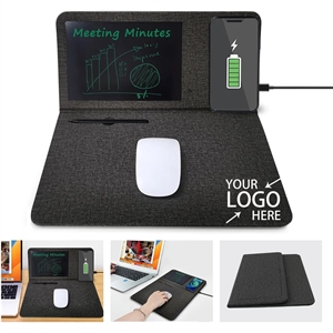 3 in 1 wireless Charging Mouse Pad with LCD Writing Tablet