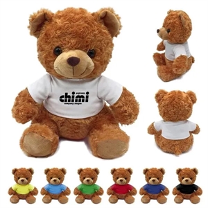 6" Bear Stuffed Animal with T-shirt