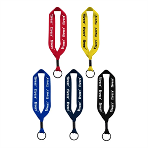 3/4" Polyester Keychain with Metal Crimp & Split-Ring