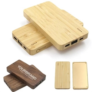 Custom Logo Eco-Ffriendly Wooden Power Bank