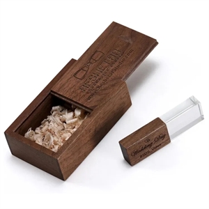 Wooden Crystal USB Thumb Drive