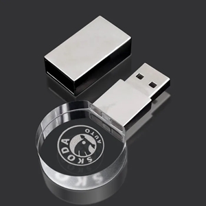 Circular Crystal USB Thumb Drive