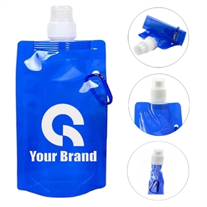 17 Oz Reusable Collapsible Water Bottles All Over Printing