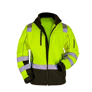 ANSI Class 3 Softshell Jacket with Black Bottom