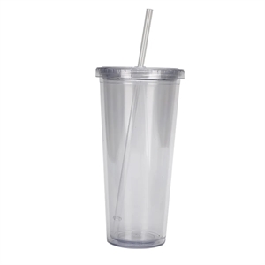 24Oz Classic Transparent Insulated Double Wall Tumbler Cup